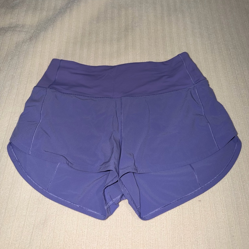 Purple Lululemon Speed ups 2.5 inch High rise